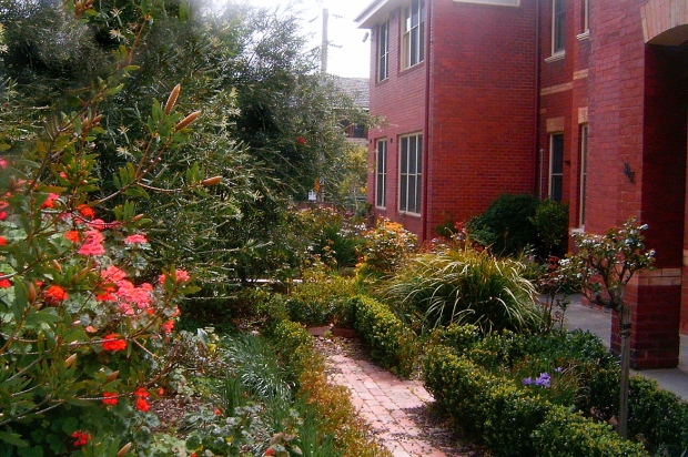 Garden at front of student house